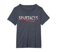 Spartacus Le thrace dans Les éclaboussures de Sang T-Shirt, Femme Grandes Tailles, Bleu Chiné, 3X