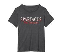 Spartacus Le thrace dans Les éclaboussures de Sang T-Shirt, Femme Grandes Tailles, Chiné Foncé, 1X