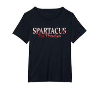 Spartacus Le thrace dans Les éclaboussures de Sang T-Shirt, Femme Grandes Tailles, Noir, 1X