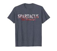 Spartacus Le thrace dans Les éclaboussures de Sang T-Shirt, Homme, Bleu Chiné, 3XL