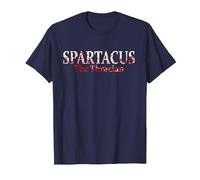 Spartacus Le thrace dans Les éclaboussures de Sang T-Shirt, Homme, Bleu Marine, 3XL