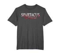 Spartacus Le thrace dans Les éclaboussures de Sang T-Shirt, Homme Grandes Tailles, Chiné Foncé, 3X Tall