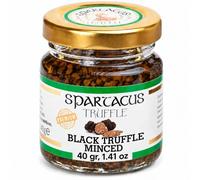 Spartacus Truffle Truffe Noire Hachée 40g Gourmet Premium Bocal | Brisure de truffe à incorporer, format découverte, huile d'olive extra vierge, idée cadeau homme gourmand