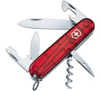 Spartan Couteau De Poche Suisse,Léger,Multitool,12 Fonctions,Lame,Ouvre Boite,Tire Bouchon,Rouge Transparent.[Z51]
