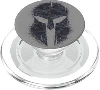 Spartan Helmet Camo Distressed Warrior Mask Graphic PopSockets PopGrip pour MagSafe