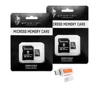 Spartan Lot de 3 cartes mémoire micro avec adaptateur et lecteur de cartes 32 Go
