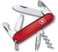 Spartan Swiss Pocket Knife,Lightweight,Multitool,12 Functions,Blade,Opener Box,Corkscrew,Red