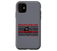 Spartanburg County South Carolina Drapeau Fin Ligne Rouge Pompier Coque pour iPhone 11