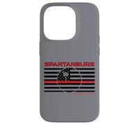 Spartanburg County South Carolina Drapeau Fin Ligne Rouge Pompier Coque pour iPhone 14 Pro