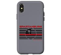 Spartanburg County South Carolina Drapeau Fin Ligne Rouge Pompier Coque pour iPhone X/XS