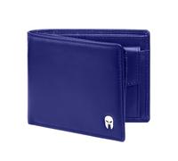 SPARTANO Portefeuille Homme avec Blocage RFID, 11 Emplacements pour Cartes de Crédit, Porte-Monnaie, 2 Compartiments pour Billets, 3 Poches Intérieures - ZEUS (Bleu)