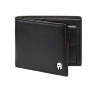 SPARTANO Portefeuille Homme avec Blocage RFID, 11 Emplacements pour Cartes de Crédit, Porte-Monnaie, 2 Compartiments pour Billets, 3 Poches Intérieures - ZEUS (Noir)