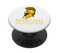 Spartans Never Surrender - Histoire de la Grèce Antique Sparte PopSockets PopGrip Adhésif