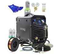 Spartus EasyMIG 227 Kit de soudage LCD MAG avec bouteille de gaz de protection, acier inoxydable et fil de CO2 - 230 V 220 A Inverter complet Bestschweissen.de