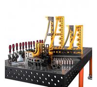 SPARTUS Kit d'accessoires pour table de soudage Maximus, Hermes, Ferros 3D - Bornes de serrage, butées et outils pour une fixation sûre Système D28 (05)