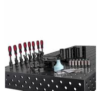 SPARTUS Kit d'accessoires pour table de soudage Maximus, Hermes, Ferros 3D - Bornes de serrage précises, butées et outils pour une fixation sûre Système D28 (02)