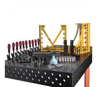SPARTUS Kit d'accessoires pour table de soudage Maximus, Hermes, Ferros 3D - Bornes de serrage précises, butées et outils pour une fixation sûre Système D28 (04)