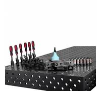 SPARTUS Kit d'accessoires pour table de soudage Maximus, Hermes, Ferros 3D - Bornes de serrage précises, butées et outils pour une fixation sûre Système D28 (01)