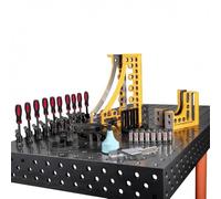 SPARTUS Kit d'accessoires pour table de soudage Maximus, Hermes, Ferros 3D - Bornes de serrage précises, butées et outils pour une fixation sûre Système D28 (03)