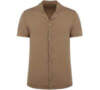 Spasso - Chemise à manches courtes pour homme PC7812 (S) (Café crème lavé)