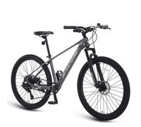 SPATIAL 27.5"" Vélo VTT - Shimano 8 Vitesses Unisexe/Adulte, Cadre en Alliage de magnésium- Pour Ville et Loisirs - Gris