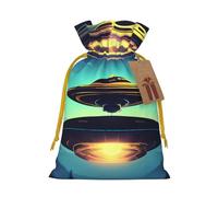 Spatial Descend Sacs à dragées avec cordon de serrage, S Pochettes de vacances, sacs à friandises, sacs à friandises de Noël