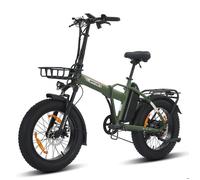 SPATIAL Vélo Électrique 20""*4 Pliable - Moteur 1000W- Batterie 48V/13Ah - Autonomie 100km- Shimano 7 vitesses Avec NFC - Vert