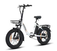SPATIAL Vélo Électrique 20""*4 pneus tout terrain - Moteur 1000W-Batterie 48V/13Ah - Autonomie 100km- Shimano 7 vitesses- Blanc
