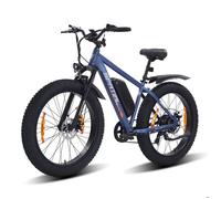 SPATIAL Vélo électrique 26""*4 Bleu-Moteur 1000W- Batterie 48V13Ah- Shimano 7 Vitesses - VTT Ville E-Bike - Autonomie 110 km