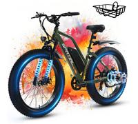 SPATIAL Vélo électrique 26""*4 -Moteur 1000W- Batterie 48V13Ah- Shimano 7 Vitesses - VTT Ville E-Bike ave NFC - Autonomie 110 km