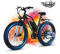 SPATIAL Vélo Électrique 26""*4 pneus tout terrain- Moteur 1000W-Batterie 48V/13Ah-Autonomie 110km- Cadre en alliage d'aluminium