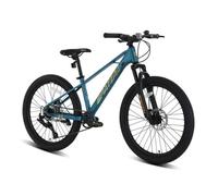 SPATIAL Vélo VTT 24"" haut de gamme pour filles- garçons-hommes et femmes avec dérailleur 8 vitesses-Cadre en magnésium-Bleu