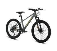 SPATIAL Vélo VTT 24"" haut de gamme pour filles- garçons-hommes et femmes avec dérailleur 8 vitesses-Cadre en magnésium-Gris