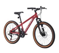 SPATIAL VTT, Cadre léger en Aluminium 21/8 Vitesses, 24/26/27,5/29 Pouces, Selle Ergonomique réglable, pour Hommes, Femmes, Adultes et Adolescents, Rouge
