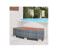 Marche de spa Gris Résine tressée 92 x 45 x 25 cm