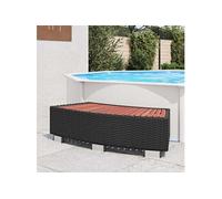 Spatrap 92x45x25 cm poly rattan zwart42700