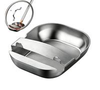 Spatula Ladle Holder, Stainless Steel Spoon Rest, Stainless Steel Single Ladle Holders, Stainless's Steels Spoon Holder For Kitchen Counter, Kitchen Ladles Rest For Home Cooking Restaurant Buffet