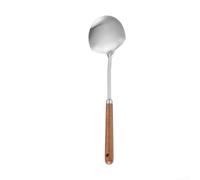 Spatule 304 Grande Taille 36cm Cuisson Sûre Spatule 304 Grande(large) | Acier 304 , manche noyer naturel, pour bord fin rayure, style minimaliste, lavable facile