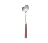 Spatule 304 Grande Taille 36cm Cuisson Sûre Spatule 304 Grande(small) | Acier 304 , manche noyer naturel, pour bord fin rayure, style minimaliste, lavable facile