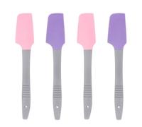 Spatule à Cire Ménagère en Silicone Pp, Lot de 4 Pièces | Lotions et Poils du Corps, Applicateur de Cire, Teintes Pourpre et Rose