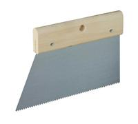 Spatule à colle - OUTIFRANCE - Triangle 2 mm - Monture en bois et lame en acier - 200 MM