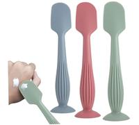 Spatule à crème pour couches 3 pièces Spatule à fesses en silicone pour bébé Fesses anti-rayures avec extrémité d'aspiration Applicateur de crème pour couches portable 3 couleurs 1, 6x6, 4 pouces.