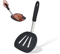 Spatule à Crêpes,Spatule Silicone résiste à la chaleur jusqu'à 230°C,Spatule de cuisine en Silicone et Inox,Ustensiles de cuisine professionnel, pour œufs,crêpes,steaks et plus