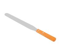 Spatule à gâteau avec manche en bois, spatule droite en acier inoxydable pour la pâtisserie maison/glaçage/fromage/pizzas/sandwichs