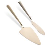 Ensemble spatule et couteau à gâteau, 2 pièces, acier, doré, EXCELLENT HOUSEWARE