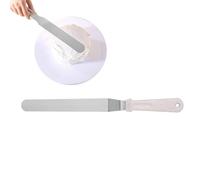 Spatule à gâteau - Spatule de décoration de gâteau - Lisseur à gâteau à long manche - Spatule en acier inoxydable - Grattoir à crème à gâteau incliné - Accessoire de cuisson pour desserts au beurre au