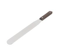 Spatule à glaçage droite avec lame en acier inoxydable de 6 pouces et manche en bois de hêtre - Outil manuel de préparation des aliments pour la décoration de gâteaux, glaçage, (10 pouces)