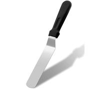 Spatule à glaçage professionnelle coudée avec lame en acier inoxydable de 15,2 cm - Couteau à glaçage épais avec poignée en plastique durable pour décoration de gâteaux, pâtisserie et pâtisserie