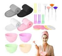 Spatule à masque facial 37 Pièces Kit D'Outils En Silicone Réutilisable | Kit de Fabrication de Lotion Pour la Maison Beauté Salon Clinique Gym Yoga Événement Fête Cours