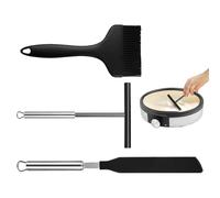 Spatule à Pancakes | Set de 3 Spatules de Cuisine avec Raclette,Ustensiles de Cuisine Anti-Dérapants pour Saisir Préparer Repas Débutants Cuisiniers Burger Maison